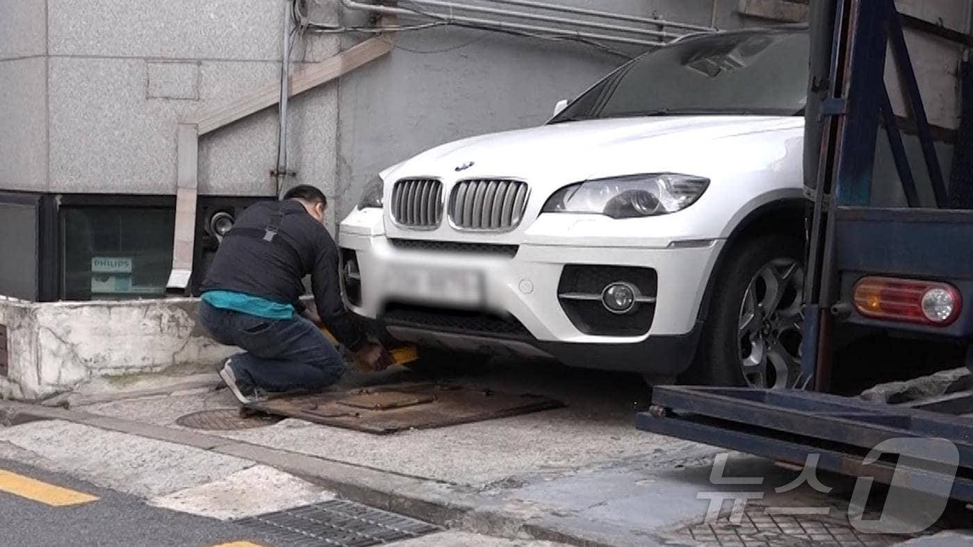 체납차량 견인 모습.(서울시 제공)
