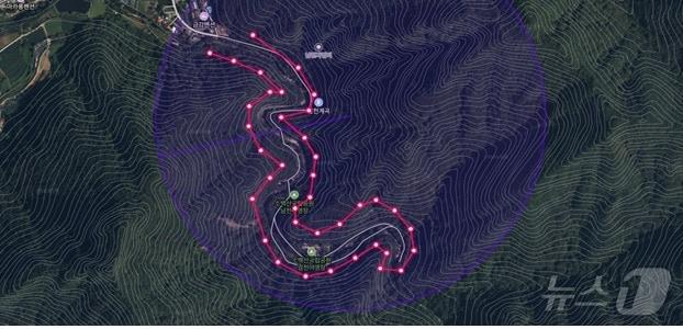 본문 이미지 - 남천야영장 주변에 설치 산불감지 시스템.(소백산북부관리사무소 제공. 재판매 및 DB금지) 