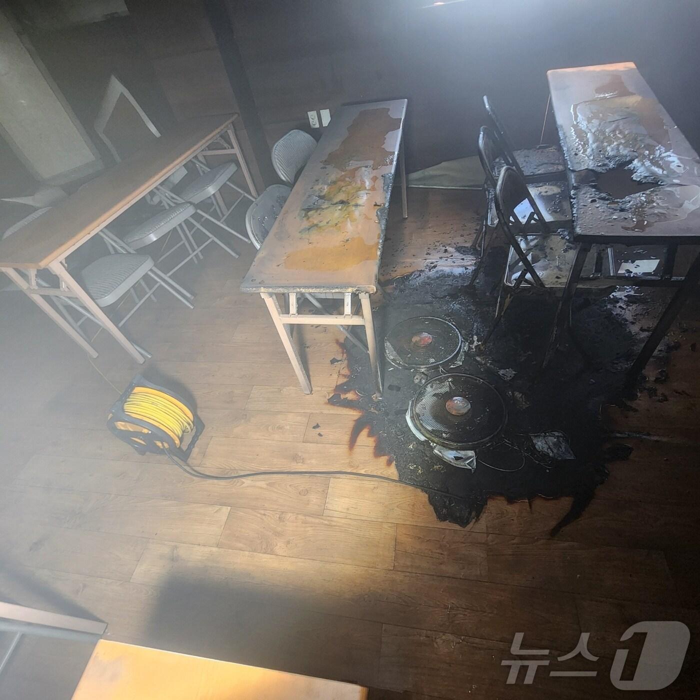 본문 이미지 - 화재 현장(충주소방서 제공. 재판매 및 DB금지) 