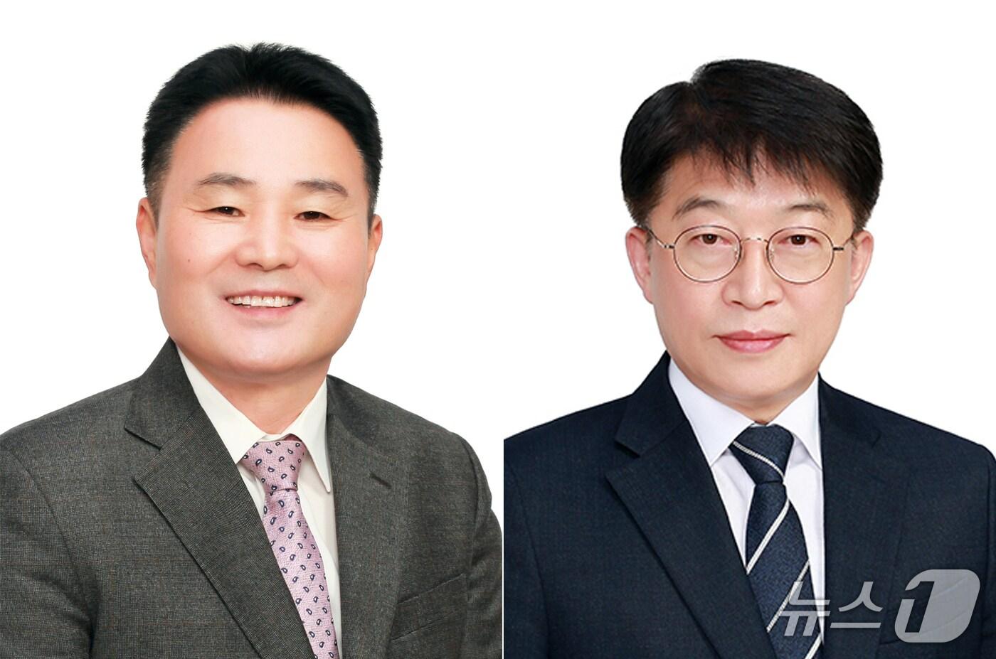 백영창 위원장(왼쪽), 이정근 부위원장.(보령시의회 제공, 재판매 및 DB금지)/뉴스1
