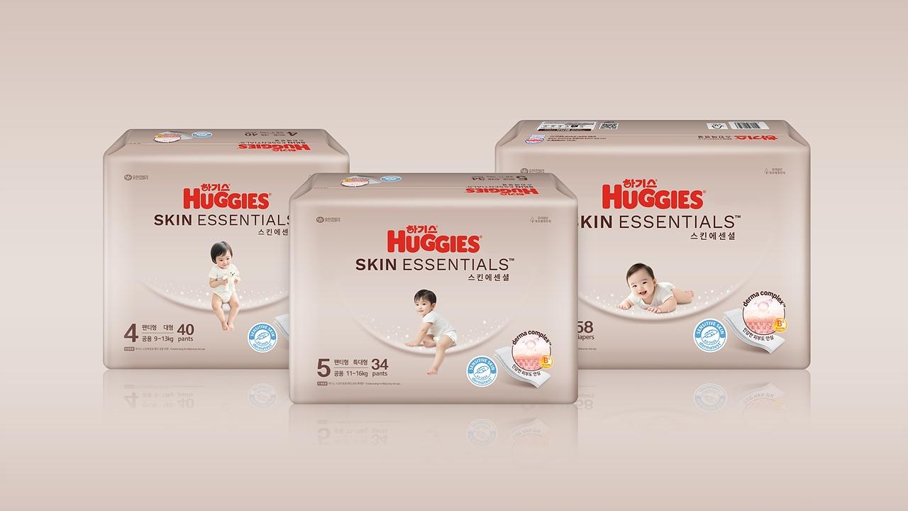 본문 이미지 - 유한킴벌리가 수퍼 소프트 더마 기저귀 하기스 스킨에센셜을 출시했다 (유한킴벌리 제공)