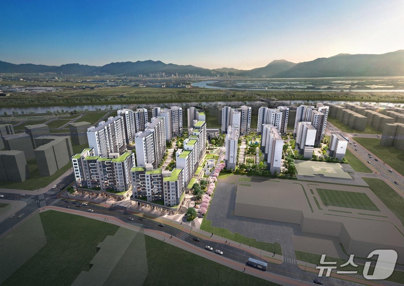 에코델타시티 아테라 조감도 &#40;금호건설 제공&#41;