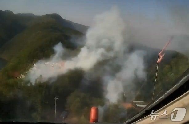 본문 이미지 - 25일 강원 홍천 남면 산불 현장.(산림청 제공, 재판매 및 DB 금지) 2025.4.25/뉴스1