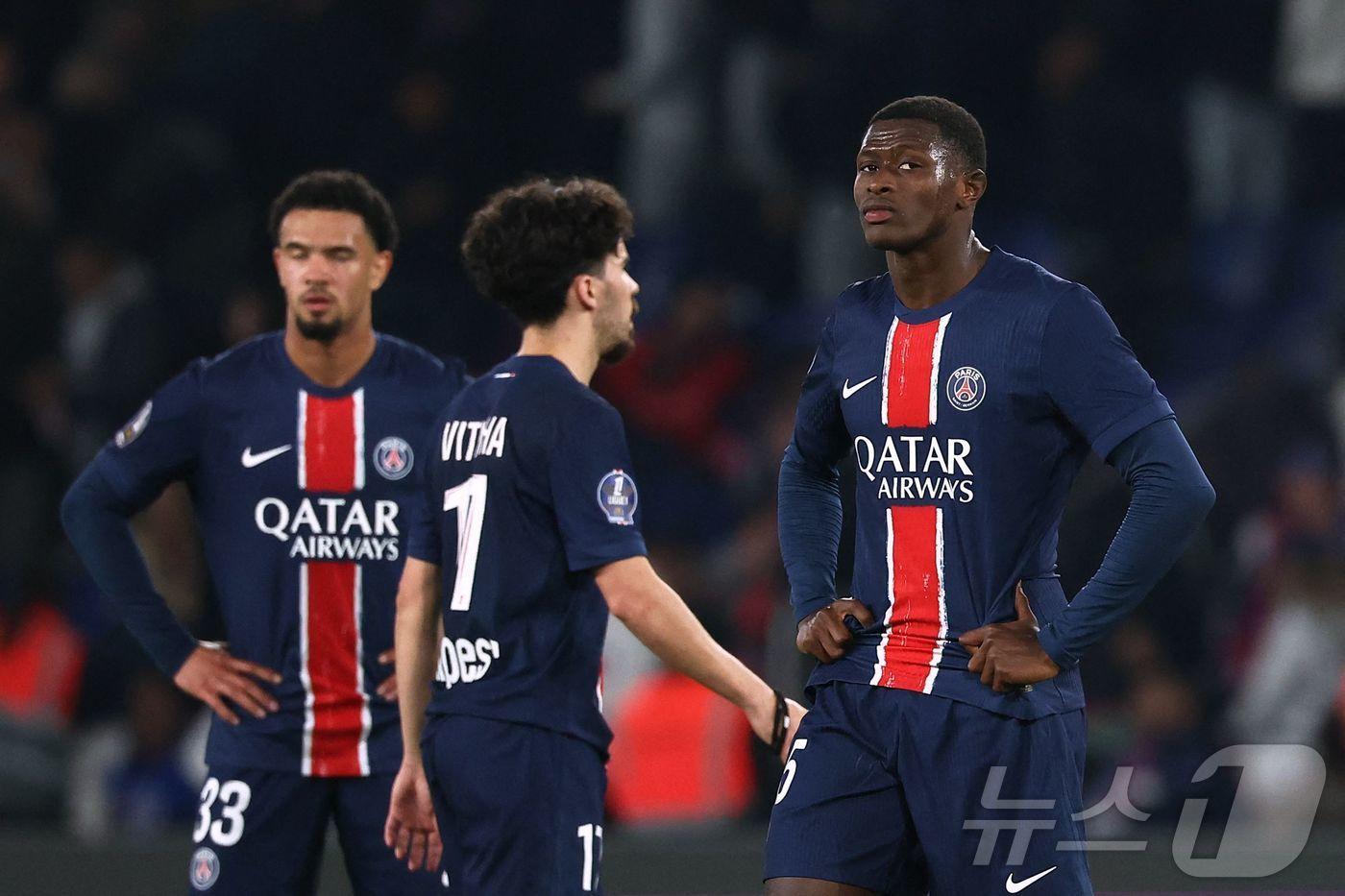 무패 우승이 무산된 PSG ⓒ AFP=뉴스1