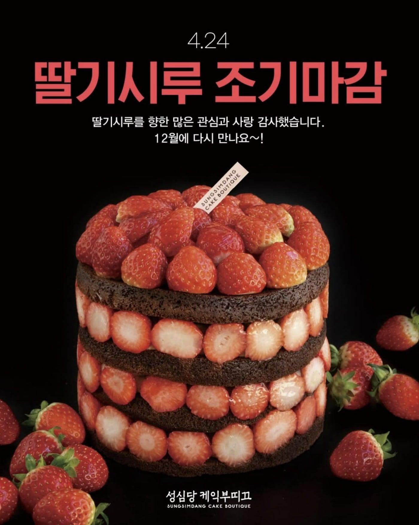 본문 이미지 - 조기 판매 종료된 딸기시루.(성심당 제공. 재판매 및 DB금지)/뉴스1