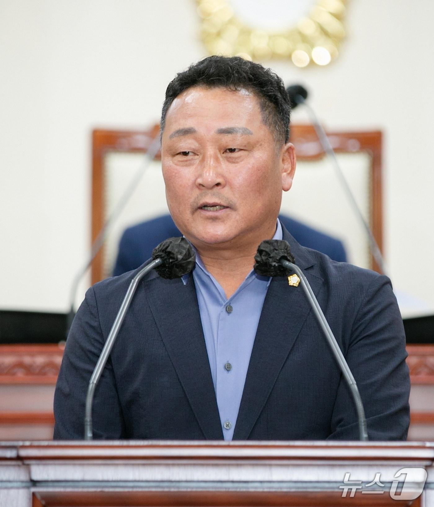 본문 이미지 - 오승경 김제시의회 의원이 28일 열린 제288회 임시회 2차 본회의서 5분 자유발언을 하고 있다.(김제시의회 제공. 재판매 및 DB금지)