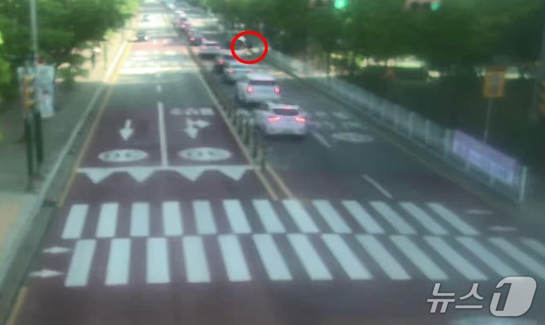 본문 이미지 - 도주하는 B 군(인근 CCTV 캡쳐. 재판매 및 DB금지) 