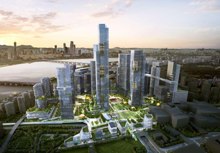 본문 이미지 - 용산국제업무지구 조감도.(코레일 제공)