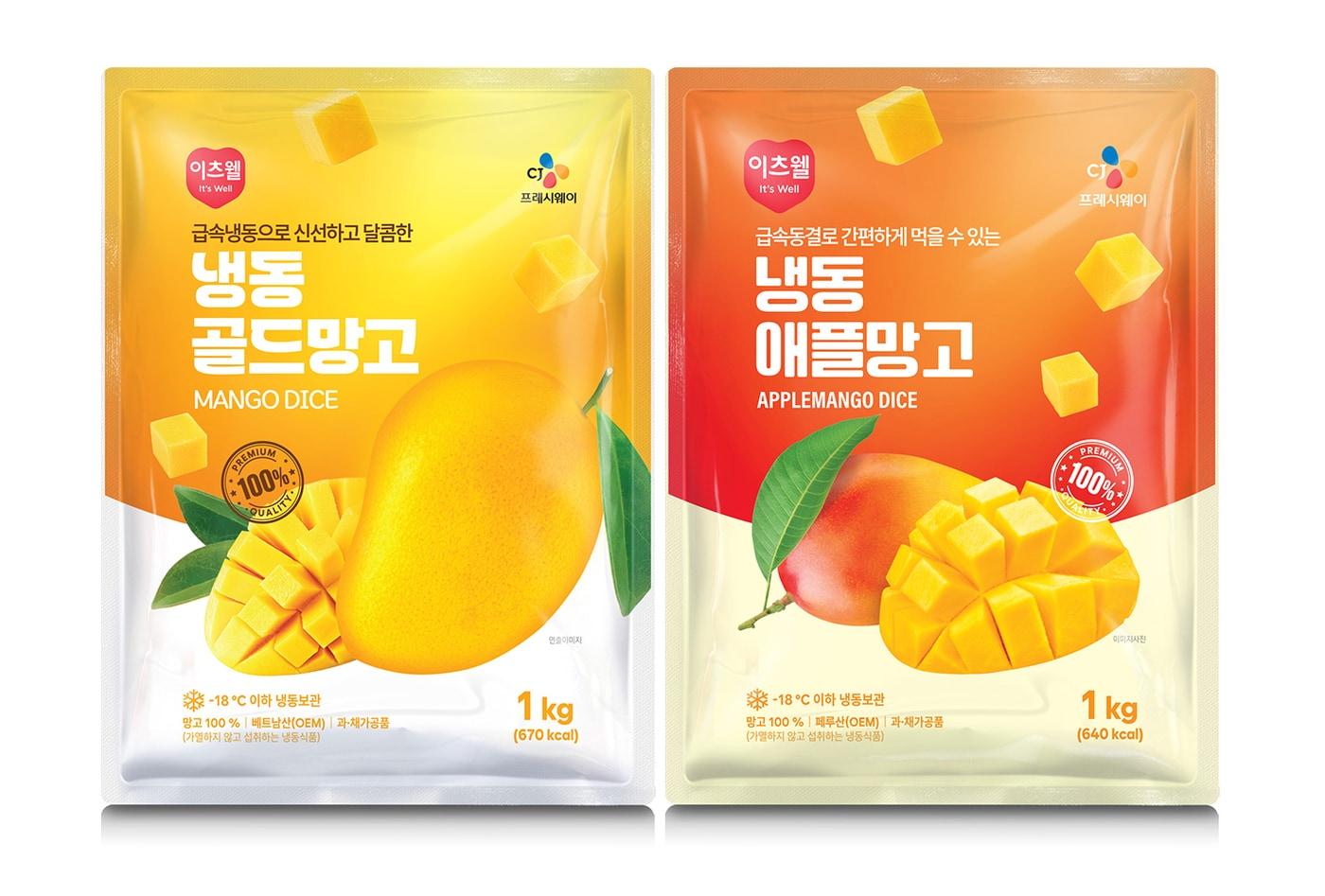 이츠웰 냉동망고 신상품 2종.(CJ프레시웨이 제공)
