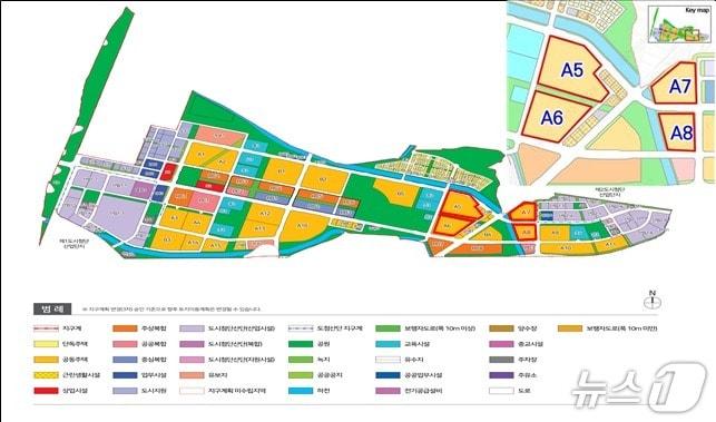 본문 이미지 - 부천대장 토지이용계획도(LH 인천지역본부 제공. 재배포 및 DB금지)/뉴스1