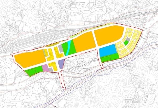 본문 이미지 - 양평 국수역세권 도시개발사업 토지이용계획.(경기도 제공, 재판매 및 DB 금지)