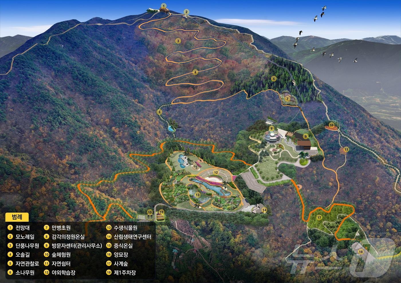  3일 충북 충주시가 계명산 수목원 조성을 본격 추진한다고 밝혔다. 사진은 조감도.&#40;충주시 제공. 재판매 및 DB금지&#41;/뉴스1