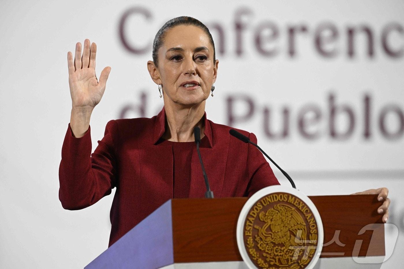 클라우디아 셰인바움 멕시코 대통령ⓒ AFP=뉴스1 ⓒ News1 우동명 기자