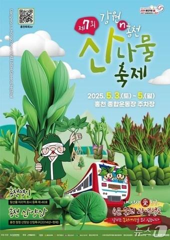 본문 이미지 - '강원n홍천 산나물 축제' 홍보 리플릿./뉴스1