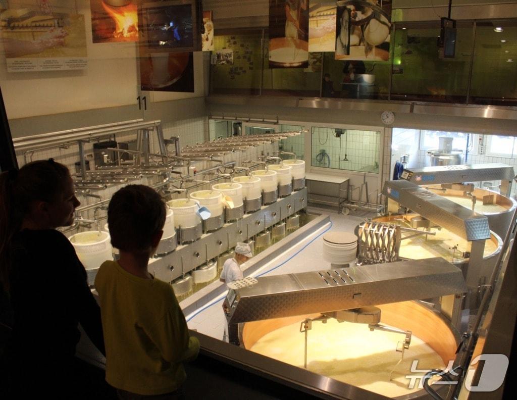 본문 이미지 - 치즈가 만들어지는 전과정을 볼 수 있는 라 메종 뒤 그뤼에르(스위스정부관광청 제공)