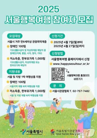 본문 이미지 -  서울행복여행 참여자 모집 포스터. 