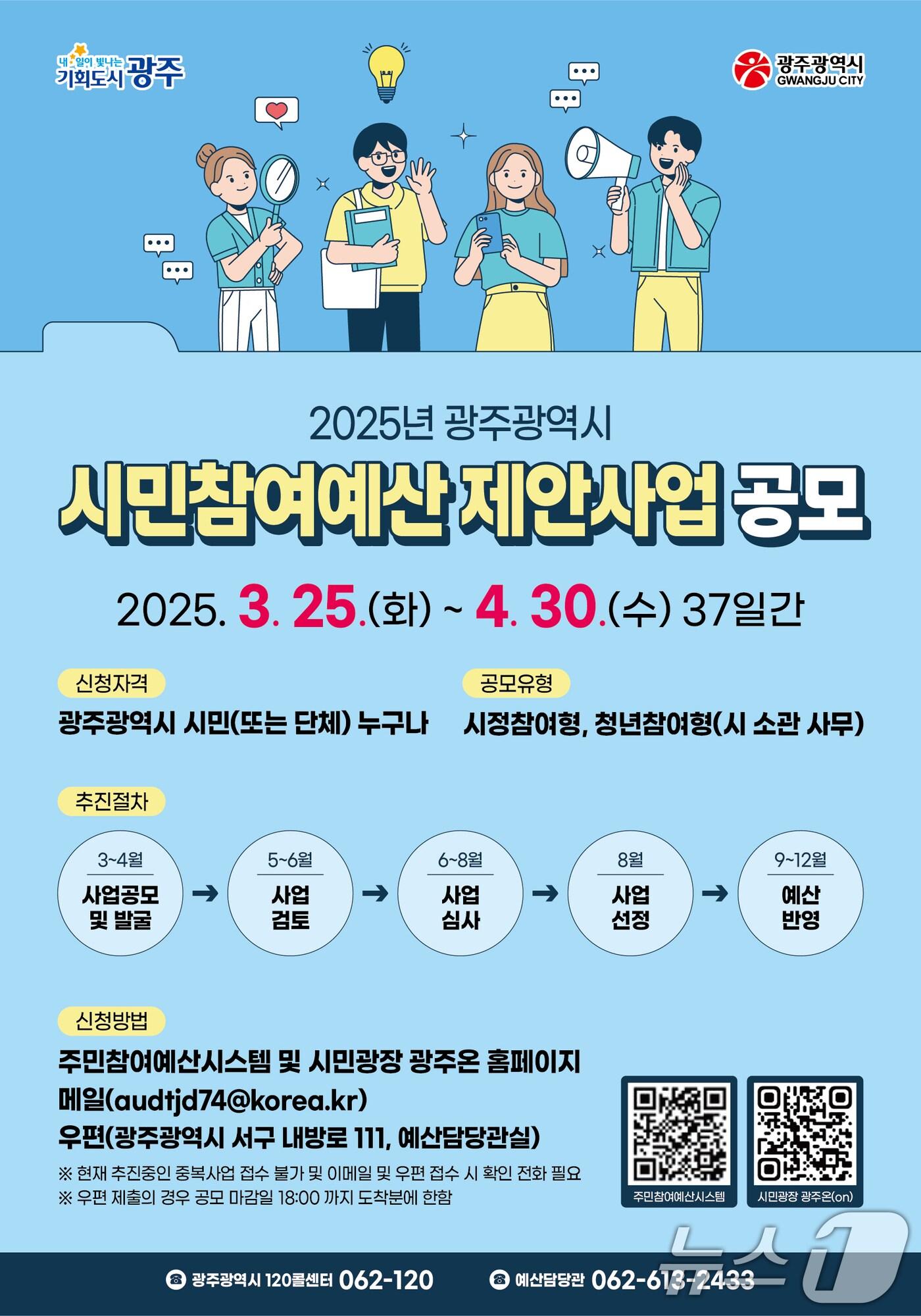 본문 이미지 - 광주시 시민참여예산 제안사업 공모.(광주시 제공. 재판매 및 DB 금지) 