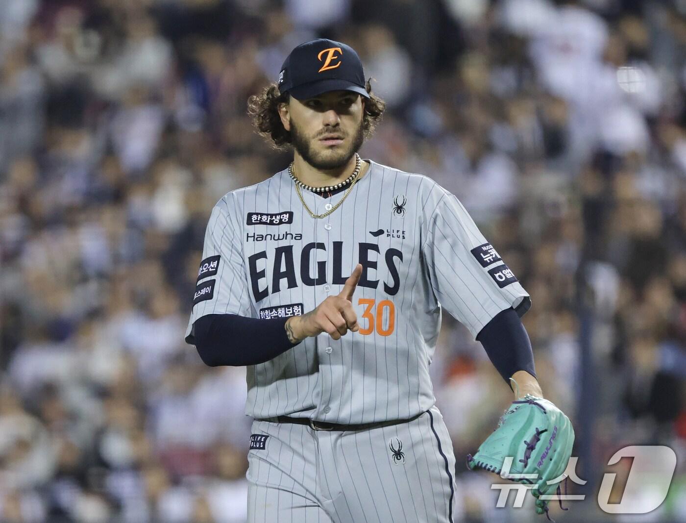 본문 이미지 - 한화 이글스의 외국인 투수 코디 폰세. 2025.4.9/뉴스1 ⓒ News1 오대일 기자
