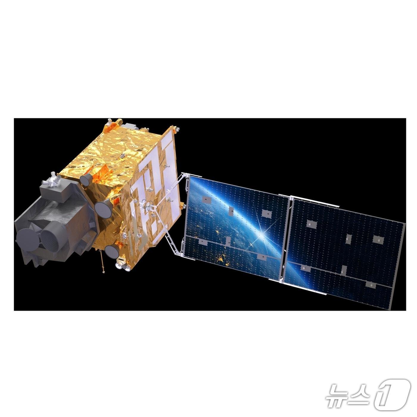 본문 이미지 - 천리안위성 5호 형상(LIG넥스원 제공). ⓒ 뉴스1