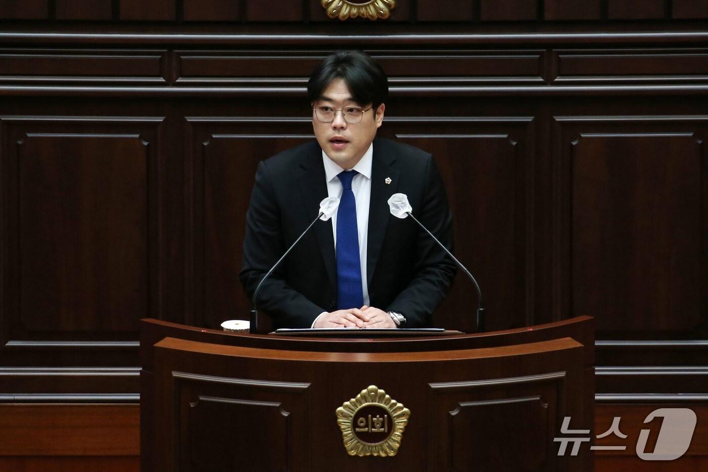 반선호 시의원이 부산시의회 본회의에서 발언하고 있다.(부산시의회 제공. 재판매 및 DB 금지)