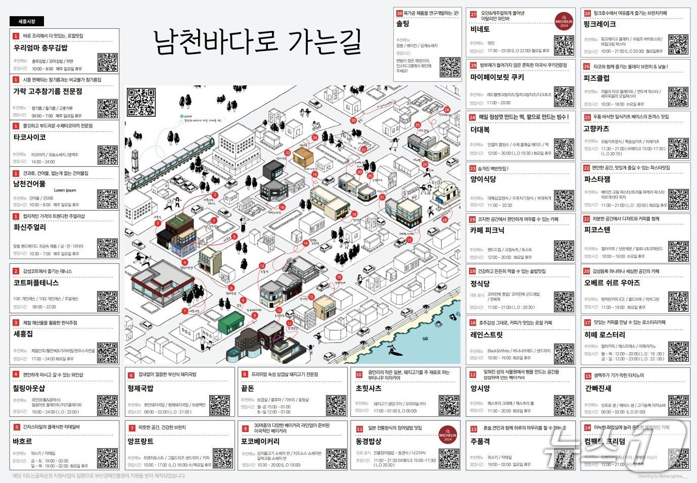 본문 이미지 - 수영구 남천바다로 골목상권 지도.(부산시청 제공. 재판매 및 DB 금지)