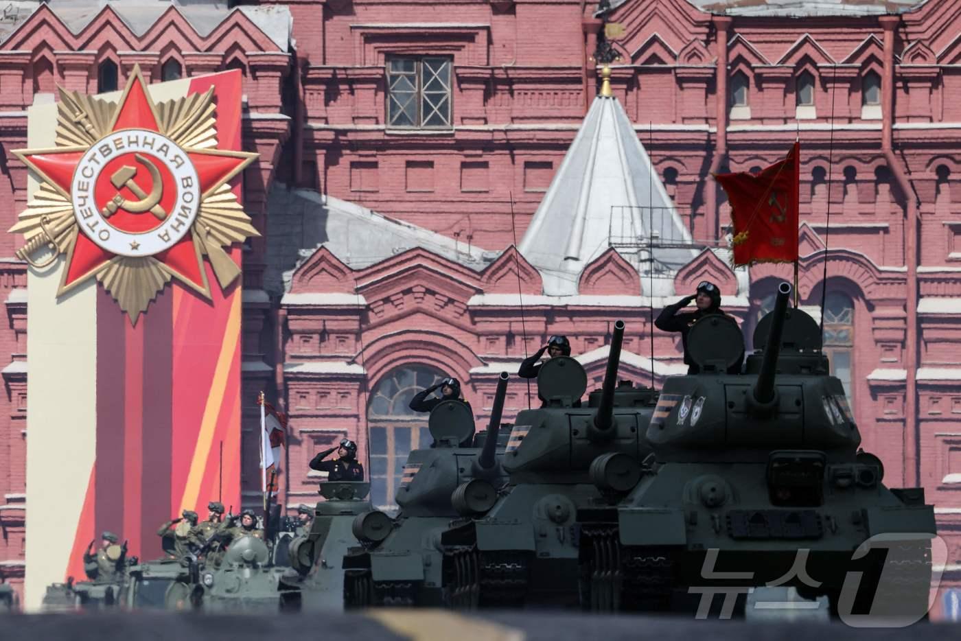 러시아의 전승절 열병식 모습. 2025.05.09. ⓒ AFP=뉴스1 ⓒ News1 이지예 객원기자