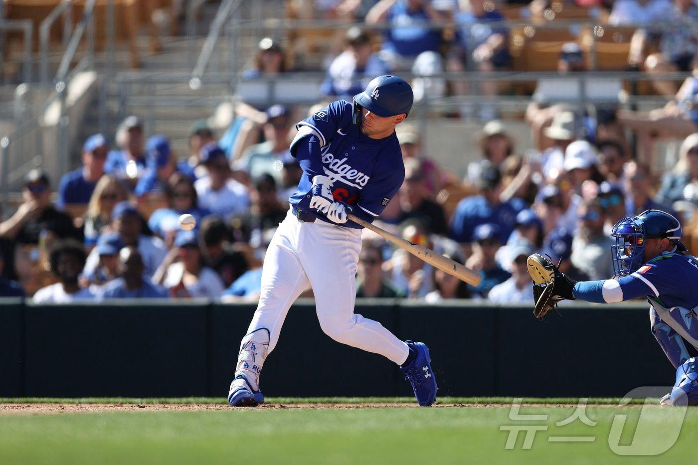 LA 다저스 돌턴 러싱이 메이저리그 로스터에 이름을 올렸다. ⓒ AFP=뉴스1