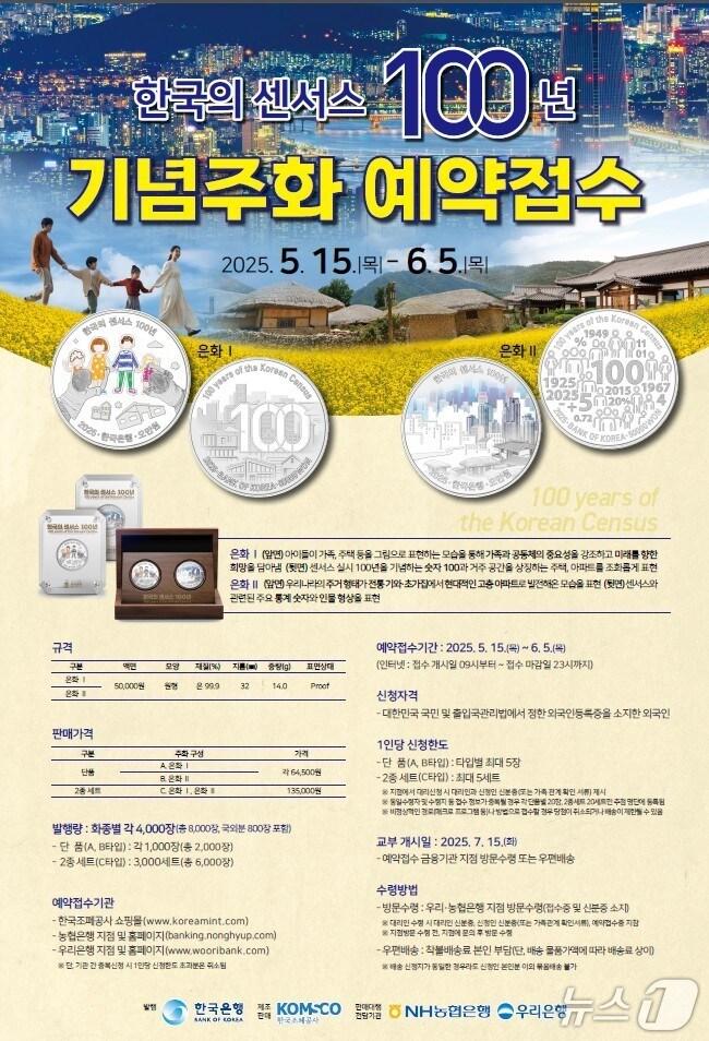 본문 이미지 - ‘한국의 센서스 100년 기념주화’ 포스터