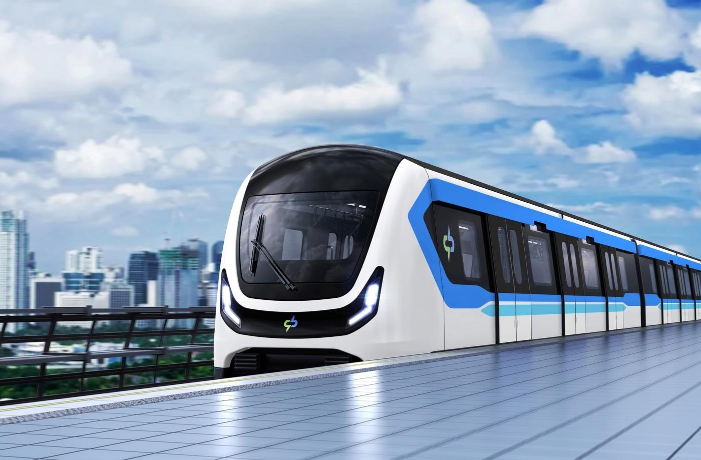 본문 이미지 - 현대로템이 대만 타이중시 블루라인에 납품할 무인 전동차 조감도<자료사진>(현대로템 제공). 2025.05.15.