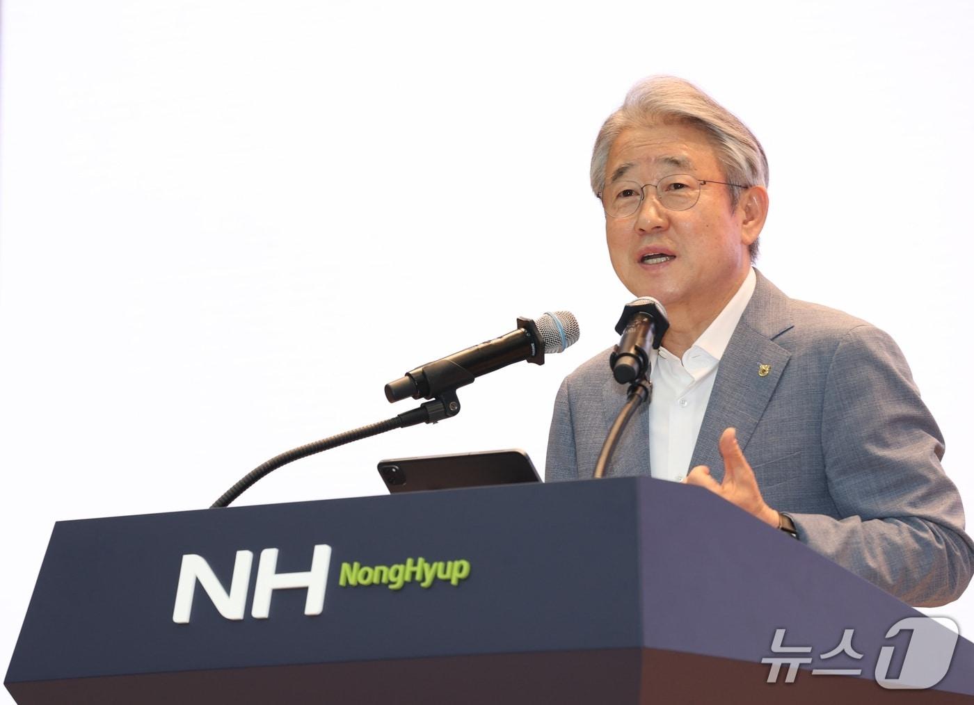 본문 이미지 - 강호동 농협중앙회장이 15일  서울 중구 농협중앙회 본관에서 열린 '2025년 농협RPC전국협의회 정기총회'에서 모두발언 하고 있다. (농협 제공) /2025.5.15/ ⓒ News1 