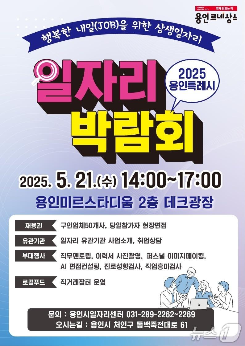 본문 이미지 - &#39;용인시 일자리 박람회&#39; 개최 안내 포스터.&#40;용인시 제공&#41;