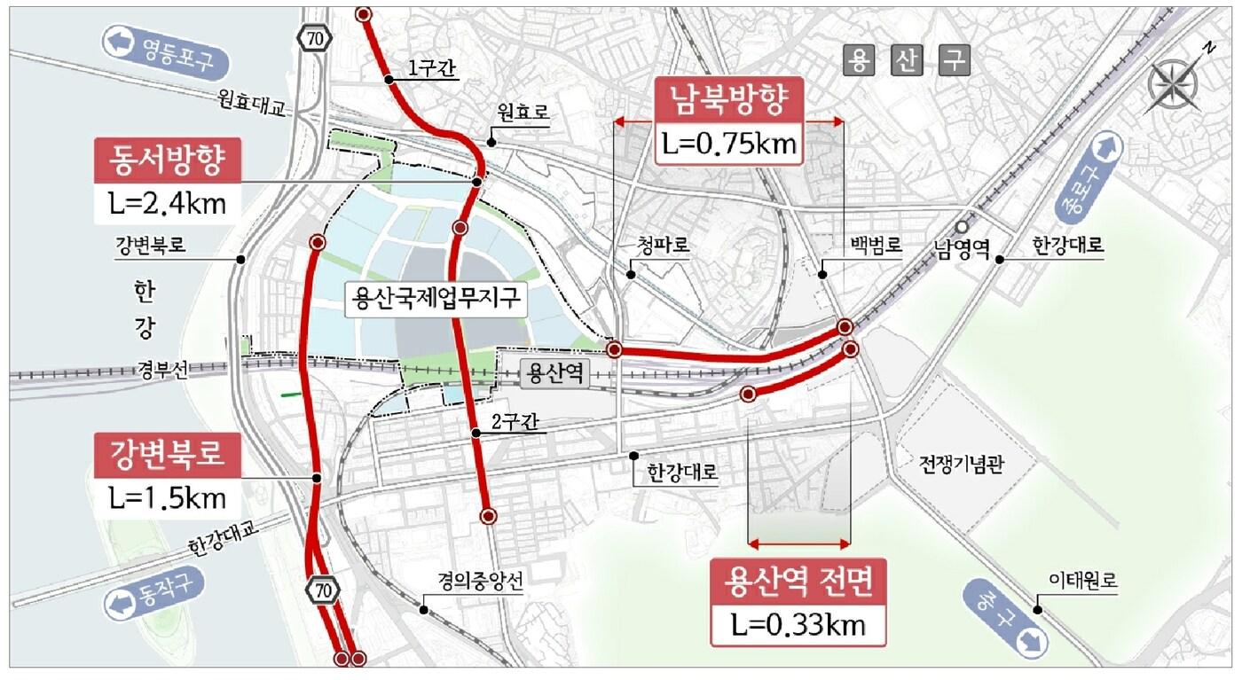 용산국제업무지구 교통 계획(SH공사 제공).