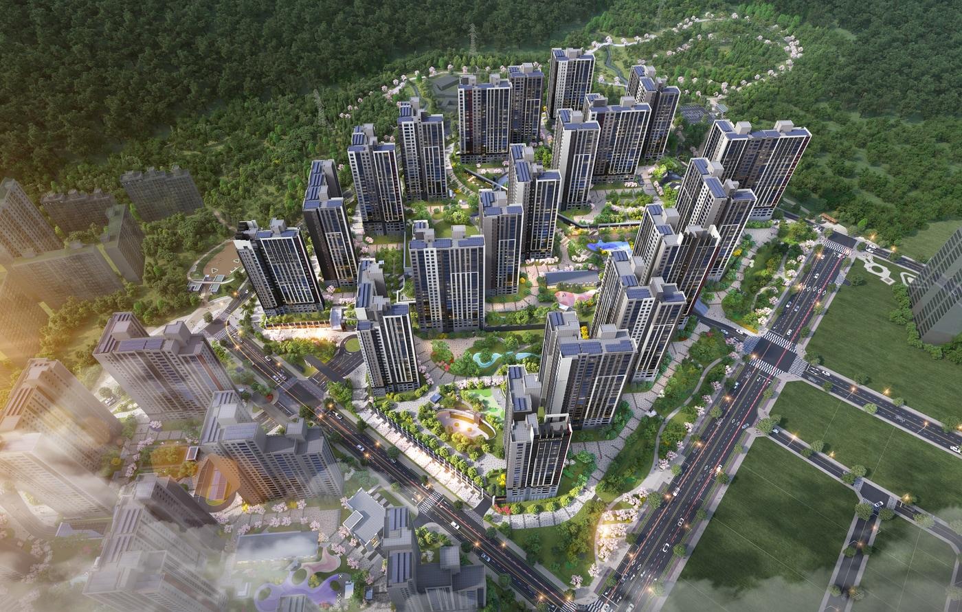 계양 롯데캐슬 파크시티 조감도.(롯데건설 제공)