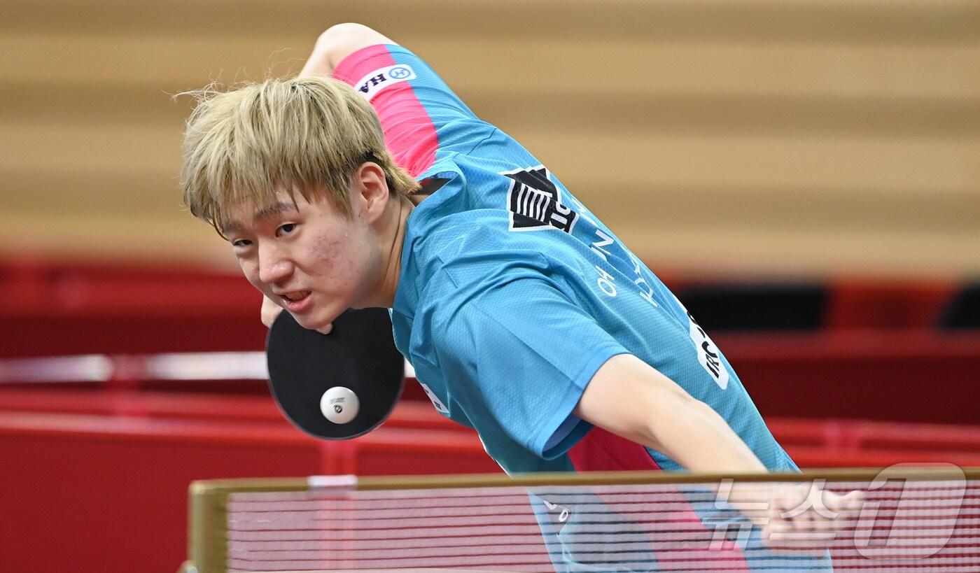 남자 탁구 오준성. /뉴스1 ⓒ News1 사진공동취재단
