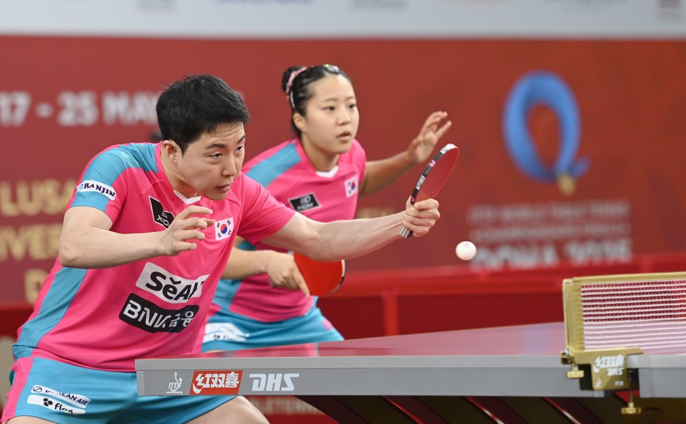 탁구 혼합복식의 임종훈-신유빈 조&#40;대한탁구협회 제공&#41;  