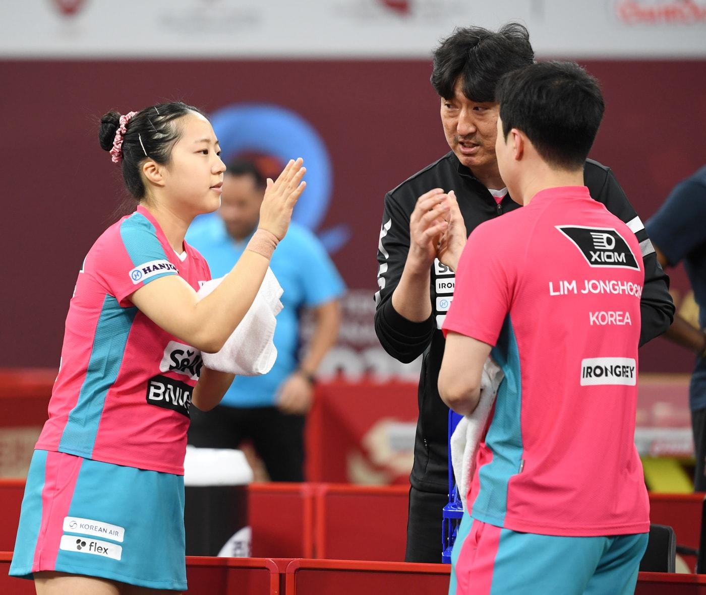 본문 이미지 - 남녀 혼합 복식 신유빈-임종훈 조&#40;대한탁구협회 제공&#41; 