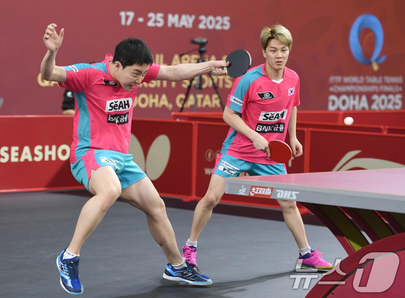 본문 이미지 - 남자 복식의 임종훈(왼쪽)과 안재현/뉴스1 DB ⓒ News1 