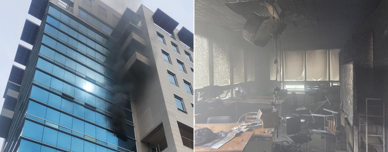 본문 이미지 - 한국영상대 화재 현장. (세종시소방본부 제공. 재판매 및 DB금지)