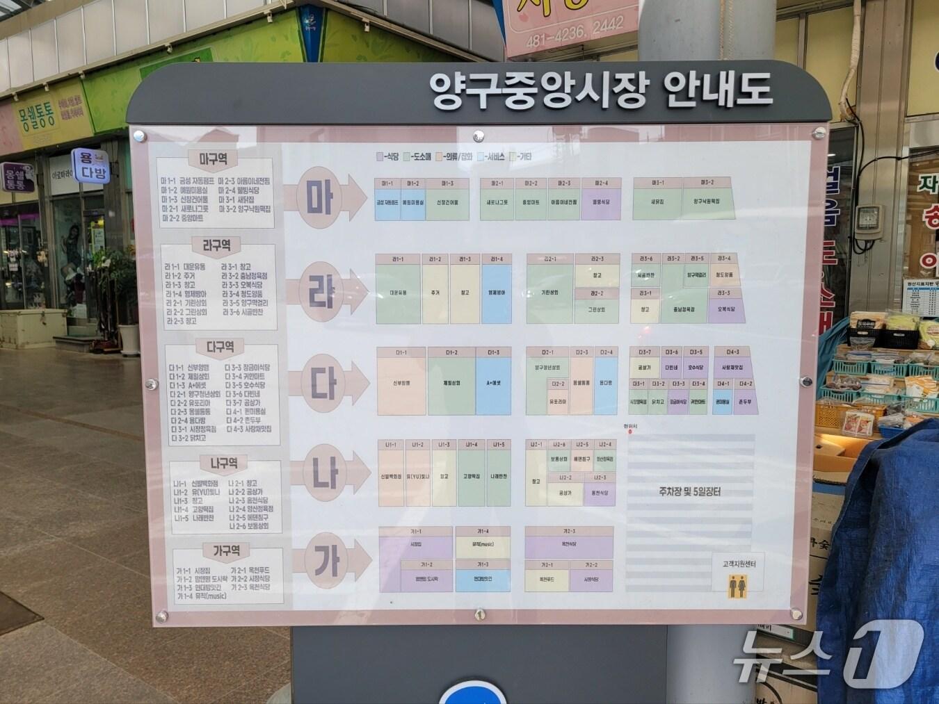 본문 이미지 - 양구중앙시장 상세 주소 안내도.(양구군 제공. 재판매 및 DB금지)/뉴스1