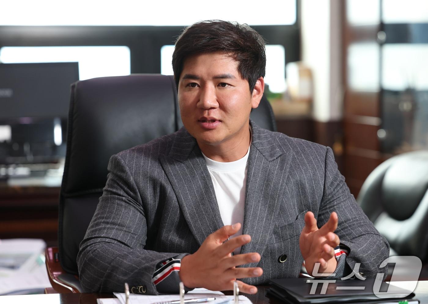 김석현 정남식품 대표이사가 경기 화성시 정남식품에서 뉴스1과 인터뷰를 하고 있다. 2025.5.19/뉴스1 ⓒ News1 김영운 기자