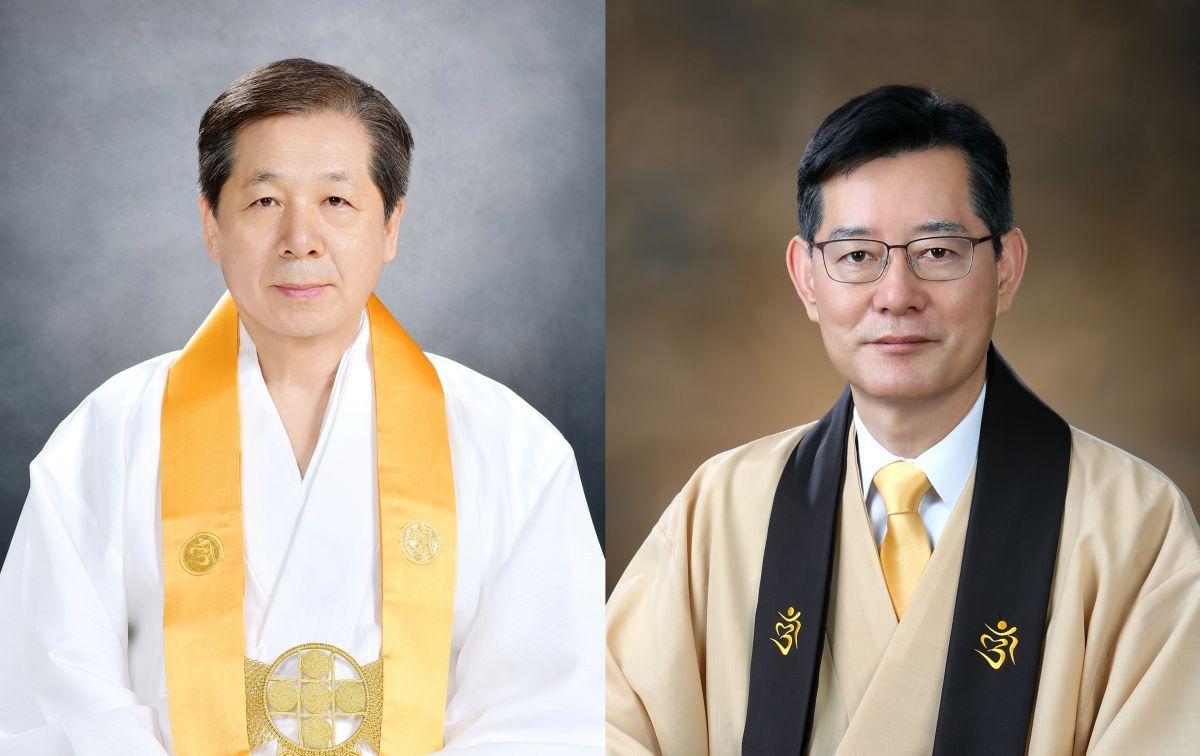 본문 이미지 - 왼쪽부터 대한불교진각종 총인, 통리원장