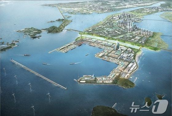 본문 이미지 - 새만금신항 조감도./뉴스1