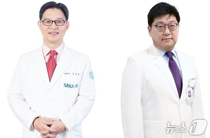 본문 이미지 - 분당서울대병원 정형외과 이영균(왼쪽)·박정위(오른쪽) 교수팀의 분석 결과 '무균성 해리'가 인공 고관절 수술 후 재수술을 야기한 가장 큰 원인으로 확인됐다.(분당서울대병원 제공. 재판매 및 DB금지)/뉴스1