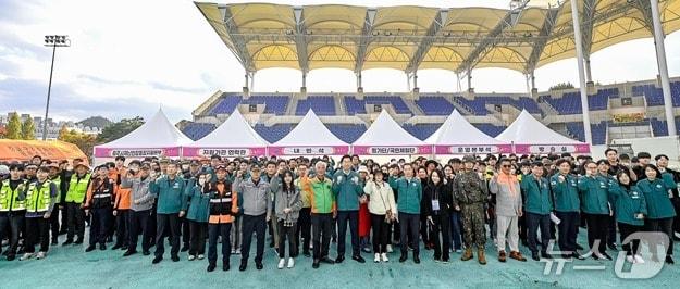 본문 이미지 - 강원 원주시의 지난해 재난대응 안전한국훈련 자료 사진. (원주시 제공. 재판매 및 DB금지) 2025.5.20/뉴스1