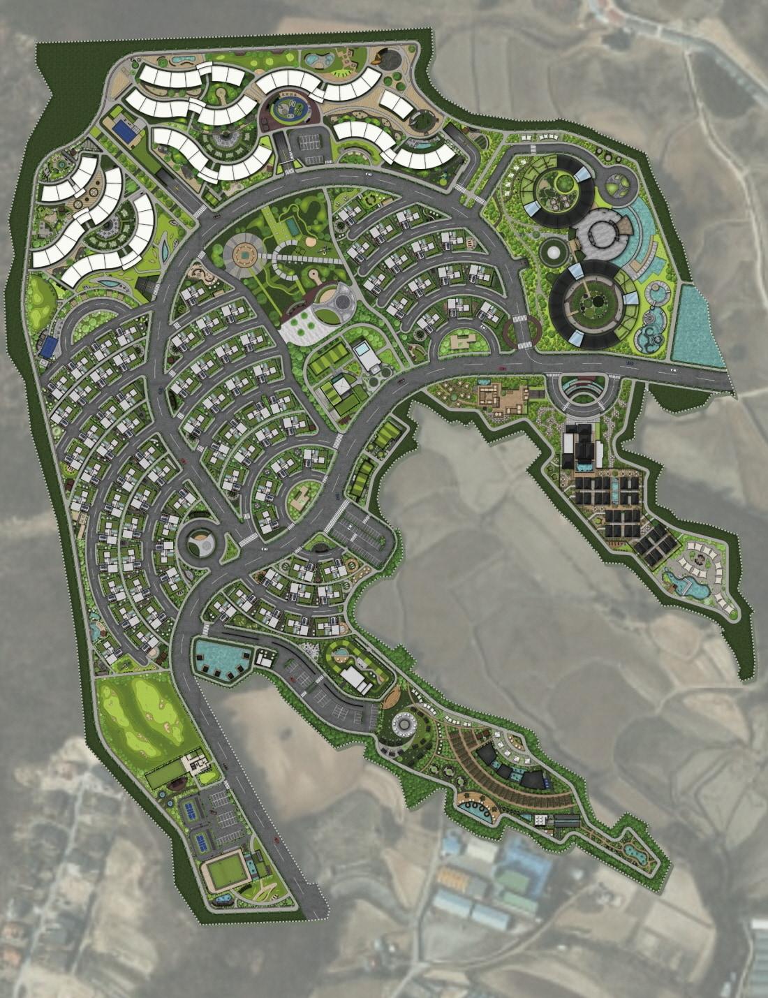 본문 이미지 - 시니어 복합 주거문화 단지 전체 배치도./오름자산운용 제공