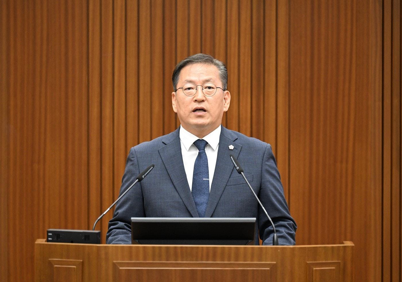 5분 자유발언하는 유인호 세종시의원. (세종시의회 제공. 재판매 및 DB금지)