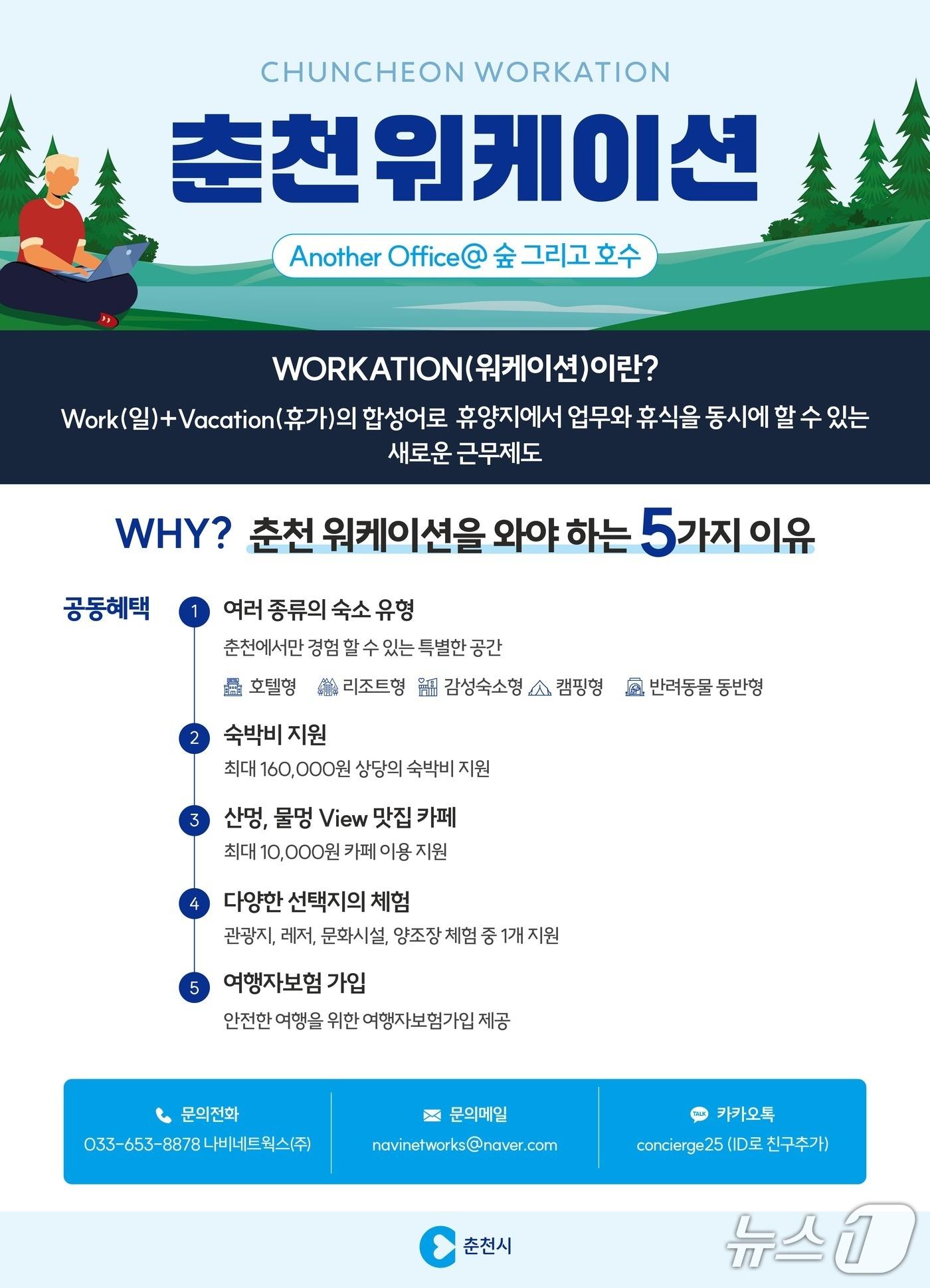 본문 이미지 - 춘천시, 워케이션 참가자 250명 모집 포스터.(춘천시 제공, 재판매 및 DB금지)
