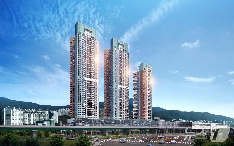 본문 이미지 -  두산건설 '두산위브더제니스 평내호평역 N49' 조감도 (두산건설 제공)