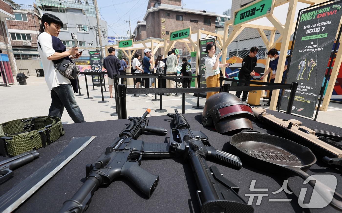 21일 오후 서울 성동구 펍지 성수에서 열린 배틀그라운드 모바일 7주년 팝업스토어. 2025.5.21/뉴스1 ⓒ News1 장수영 기자