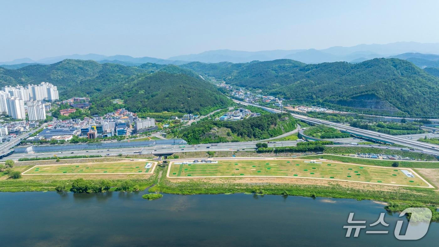 대구 북구 금호사수지구에 들어선 금호파크골프장 전경.(대구 북구 제공.재판매 및 DB 금지)